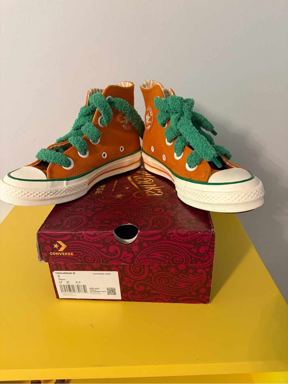 Converse Pink Patterned Shoe Box with Gold Logo
